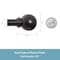 Kenney Mfg Kenney Chelsea 5/8" Standard Decorative Window Curtain Rod, 48-86", Black KN71607V1 - alternate 2